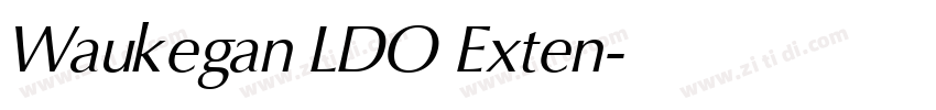 Waukegan LDO Exten字体转换